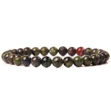 Dragon Blood Stone 6mm Beaded Balance Healing Reiki Stretch Women Men Bracelet