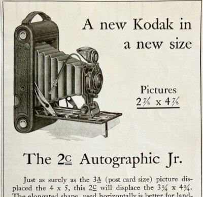 1916 Kodak 2c Autographic Junior Camera Advertisement Eastman DWMYC2