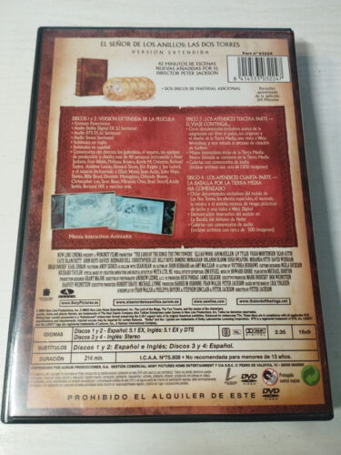 El Señor de Los Anillos Las Dos torres Version Extendida 4 x DVD Region 2 Am - Imagen 2 de 5