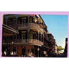Postal de Balcones de Encaje en Royal & St Peter Sts Barrio Francés Nueva Orleans LA