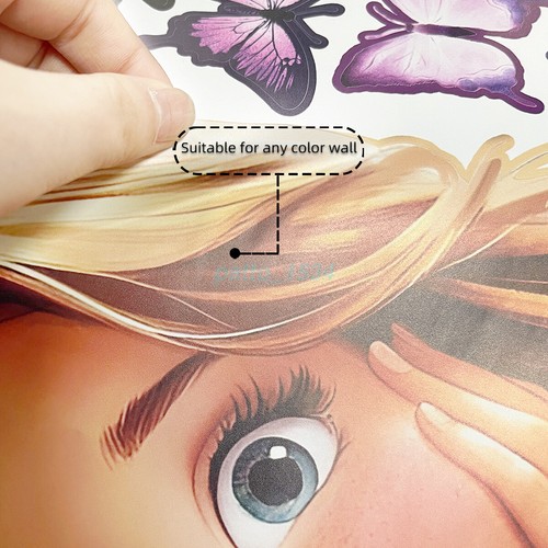 Butterfly Girl Decal Vinyl Art Girls Kids BedRoom Home WALL STICKER Decor HOT AU - Picture 11 of 34