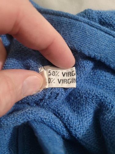 Vintage PLAYBOY Herren Strickjacke XL blau Knopfleiste bestickt kostenloser Versand - Bild 5 von 13