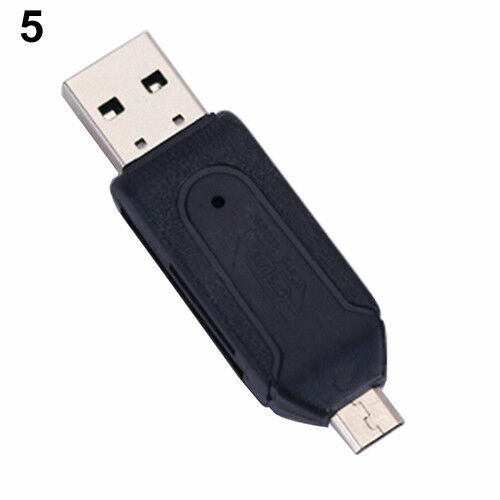 Micro USB 2.0 OTG Adapter Micro SD TF Card Reader for Android Phone PC 2 in 1 US - Picture 1 of 8