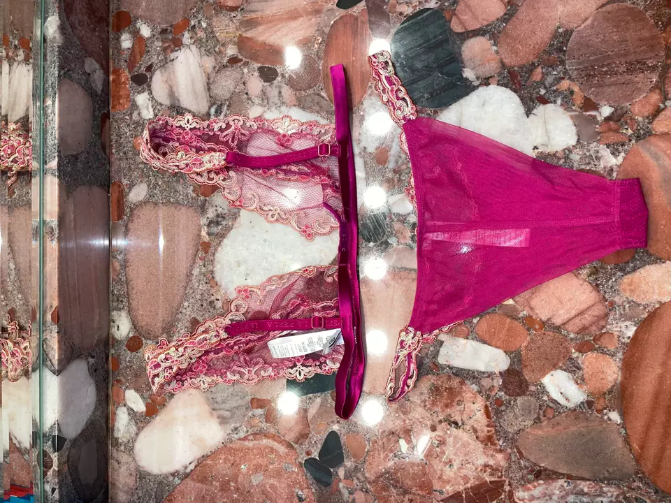 Conjunto de bragas sujetador de seda encaje rosa cachemir La Perla para mujer 34B / XS NUEVO CON ETIQUETAS Foto 4 de 4