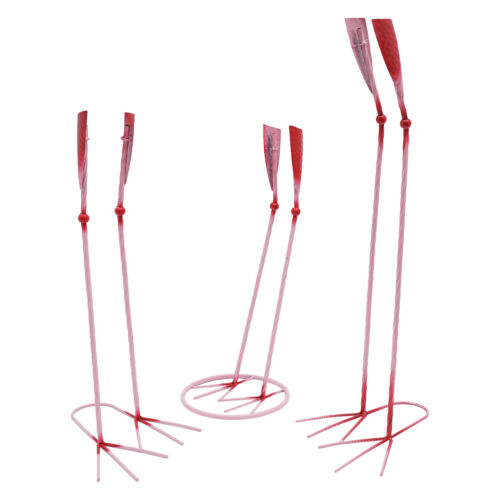 3pcs Gardens Flamingos Statue Red Flamingos Yard Sculpture Home Art Decors Set - Picture 13 of 20