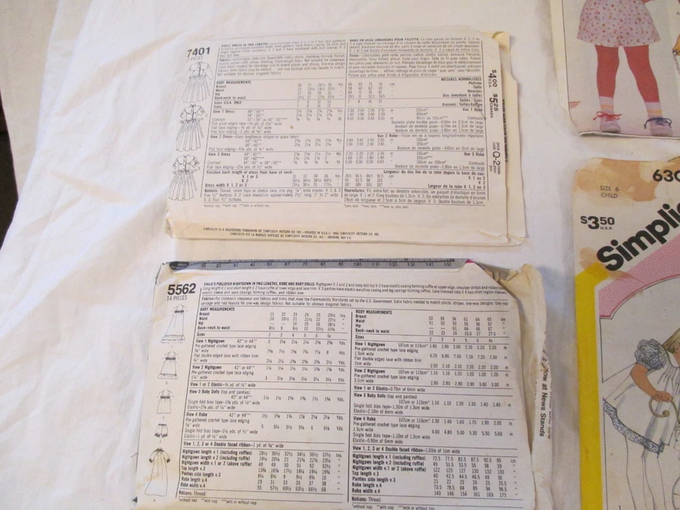 Vintage Lot Of 6 Assorted Children's Sewing Patterns - Image 3 of 4