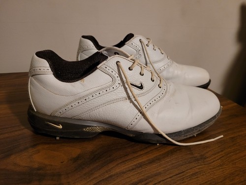 Zapatos de golf Nike Air para hombre de 2005 talla 11 blancos 309890-111 tracción en contacto