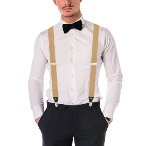 Buyless Bretelle Moda Uomo 48 Elasticizzate Cinghie Regolabili 1 1/4 - Forma Y - Foto 14 di 133