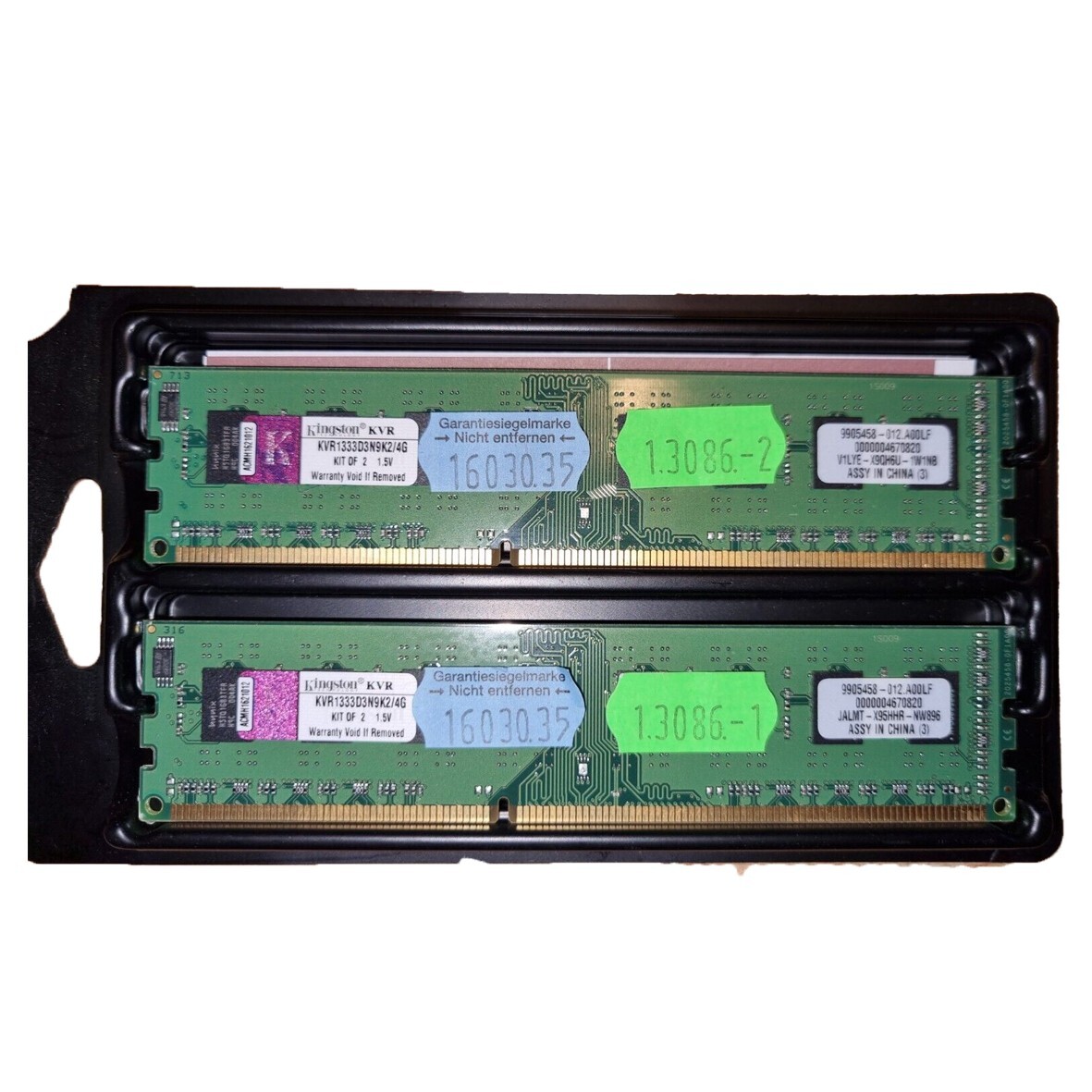 Kingston KVR1333D3N9K2/4G (4GB, PC3-10600 (DDR3-1333), 740617134308 | eBay