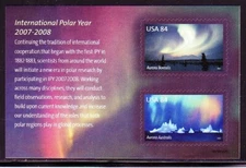 #4123 INTERNATIONAL POLAR YEAR.  SOUVENIR SHEET.  VERY FINE NH. BCV $8