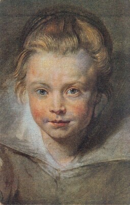 BU61. Alte Postkarte. Rubens. Portrait eines Kindes. Nahaufnahme eines Mädchens.