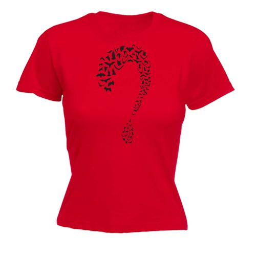 Riddler Question Mark Bats - Funny Novelty Womens T-Shirt Tshirt Gift ...