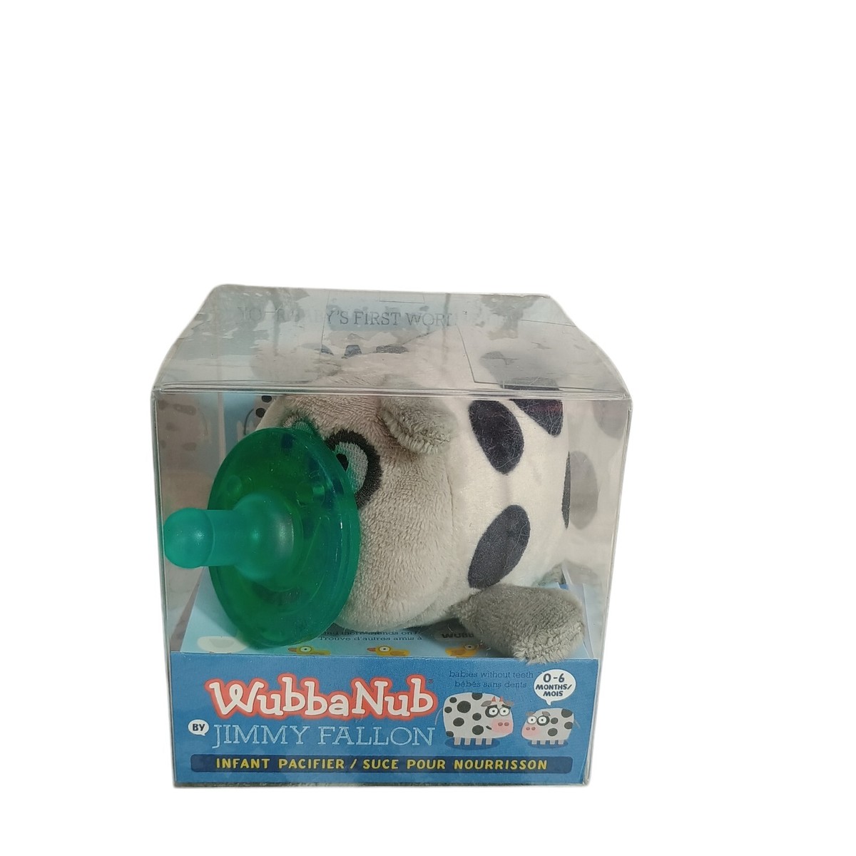 WubbaNub Pacifier Jimmy Fallon Dada Moo Cow Plush Animal Attachment