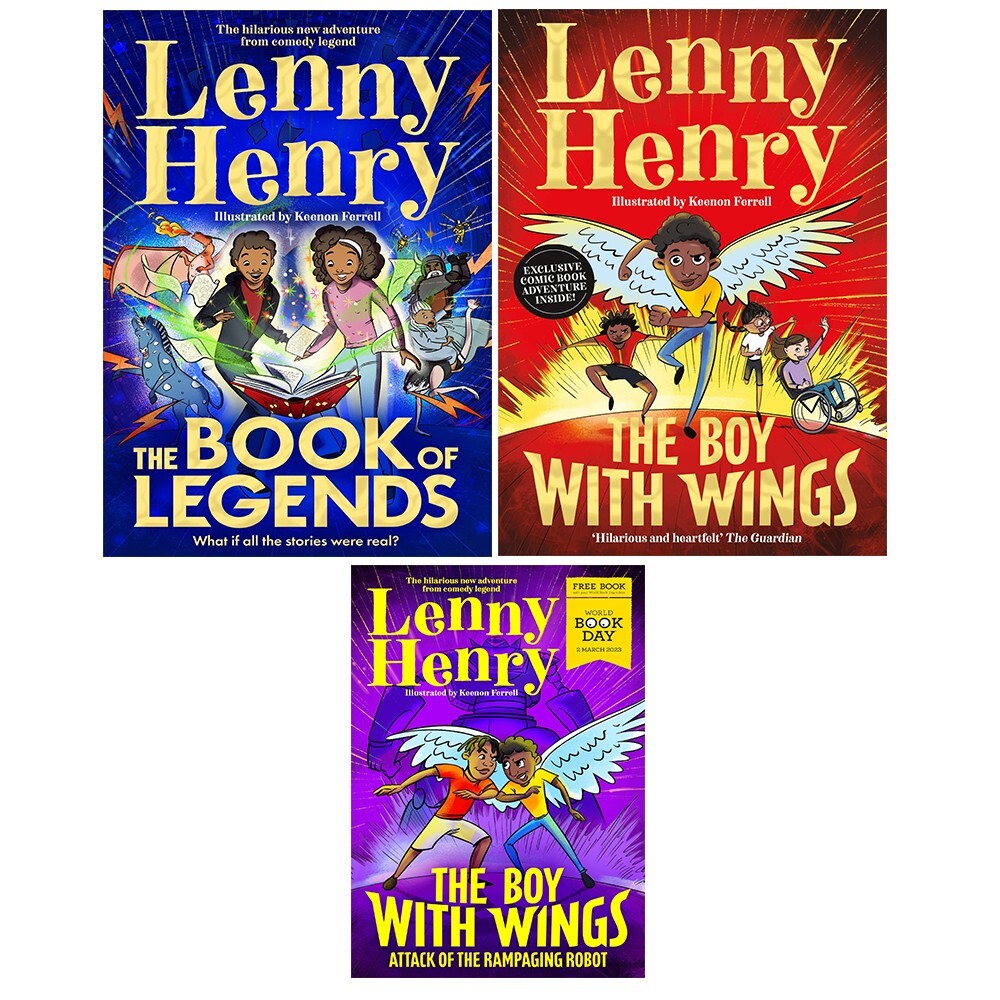 Lenny Henry Collection 3 Books Set Boy With Wings World Book Day,Book of Legends
