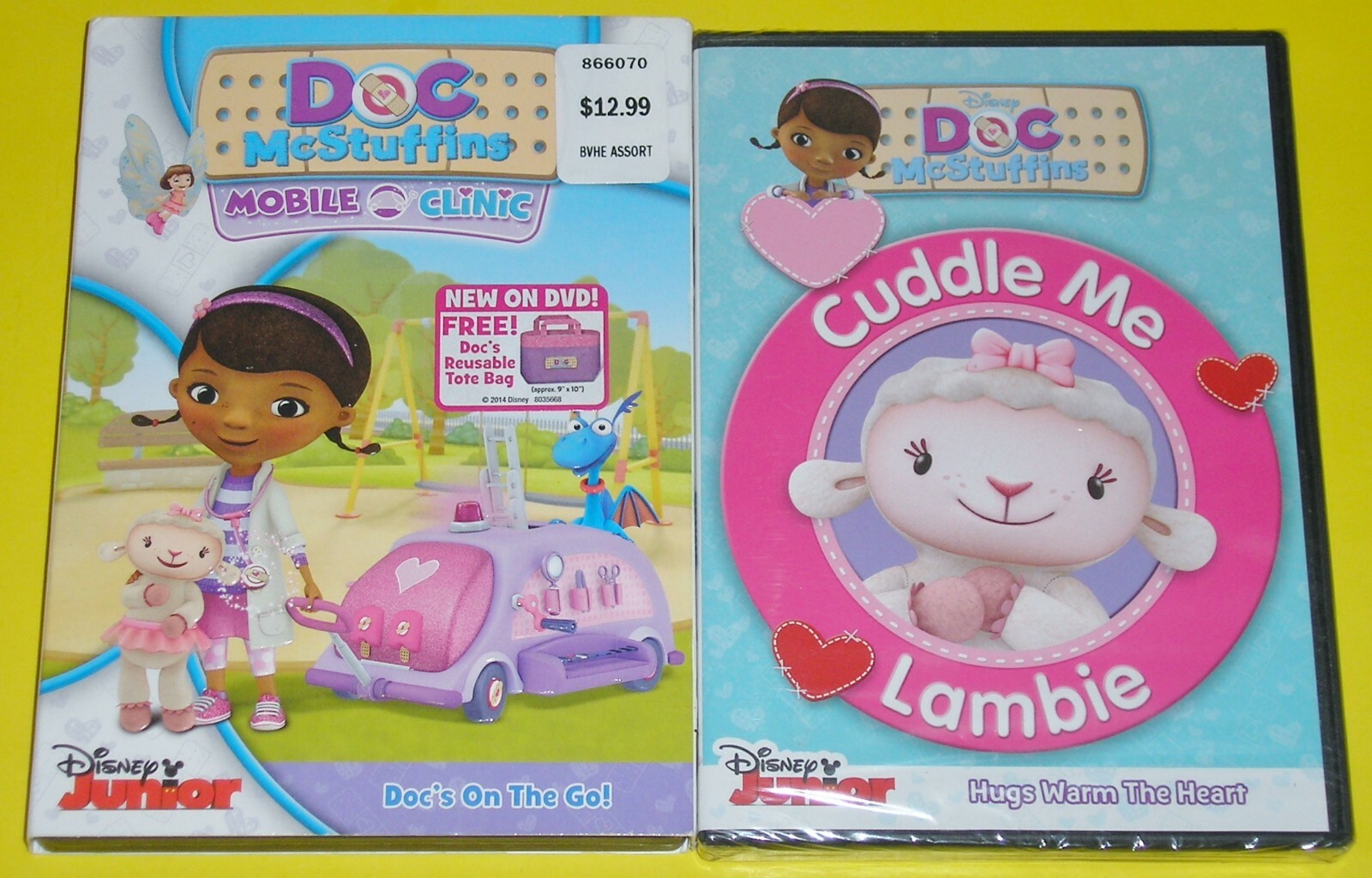Disney DVD Lot Doc McStuffins Mobile Clinic (Used) Cuddle Me Lambie