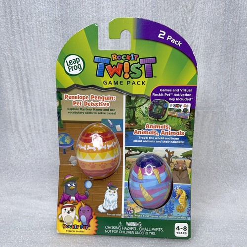 Leapfrog Rockit Twist Game Pack Penelope Penguin Pet Detective Animals 2 Pack - Picture 2 of 6