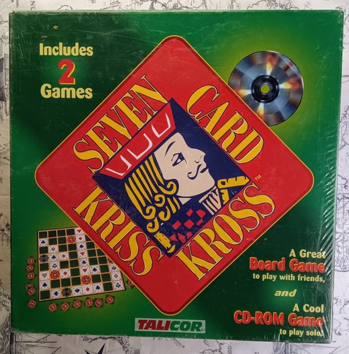 Seven Card Kriss Kross 2001 Board Game & PC CD-ROM Combo Talicor New/Sealed