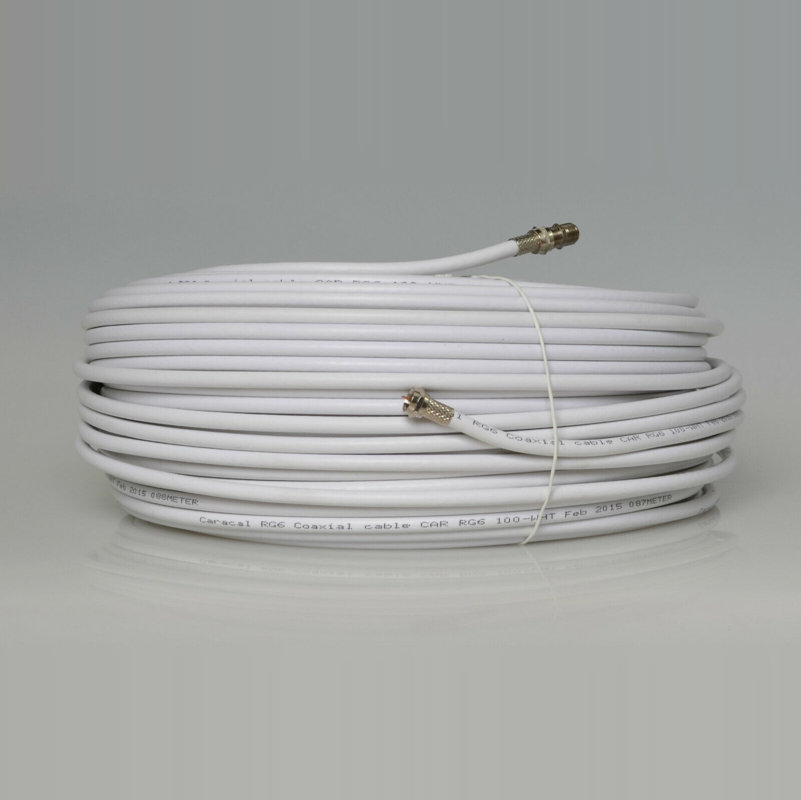 30m White RG6 Satellite Coax Extension Cable Coaxial Lead For Sky Plus HD TV
