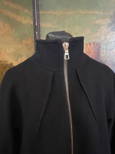 EUC 100% Merino Dale Dressin Cocoon Coat, LORO PIANA, Exposed Zipper Made in USA - Afbeelding 1 van 11