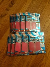 10 PINK == NEW = 10" X 15" BOOK COVERS JUMBO XXL PREMIUM EDITION SUPER STRETCH
