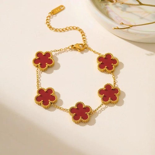 Elegant Clover Bracelet for Women, Stainless Steel Birthday Gift Party Jewelry - Picture 31 of 37