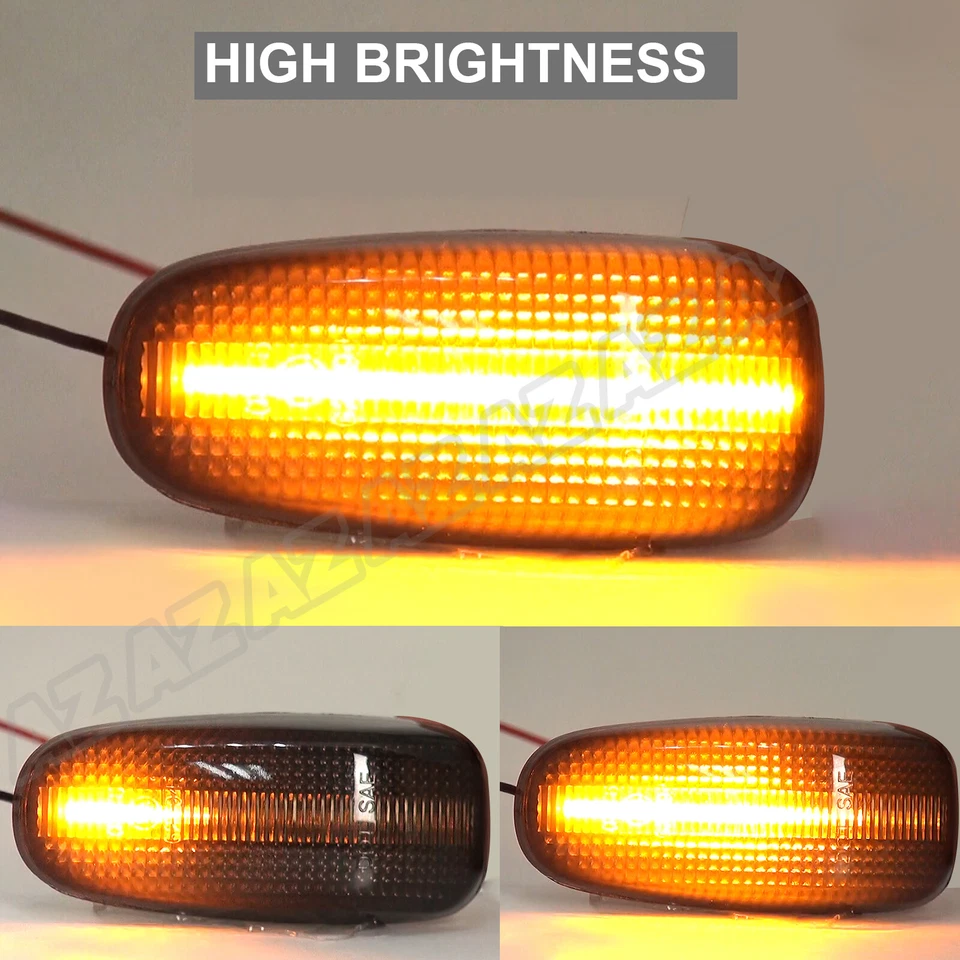 Sequential Front Amber LED Side Marker Light For Dodge Sprinter 2003-2006 Smoked Foto 2 de 4