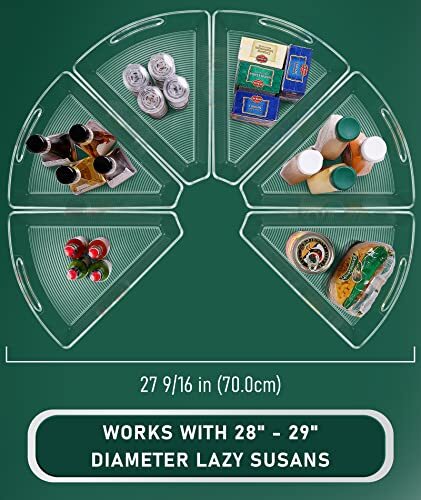 6 Pack Lazy Susan Cabinet Organizer Bins for 28 Inch Dia Corner Lazy Susan - Bild 7 von 7