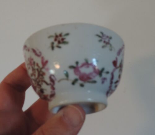Antique 18th century Chinese Export Porcelain Tea Cup Bowl Famille Rose - Picture 4 of 12