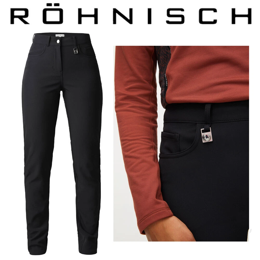 Rohnisch Jessie High Stretch Slim Fit Ladies Golf Pants Black - NEW! 2022