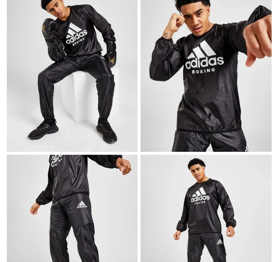 Adidas Sedoso Ch ndal Deporte Hombre Brillante Nylon Efecto Mojado