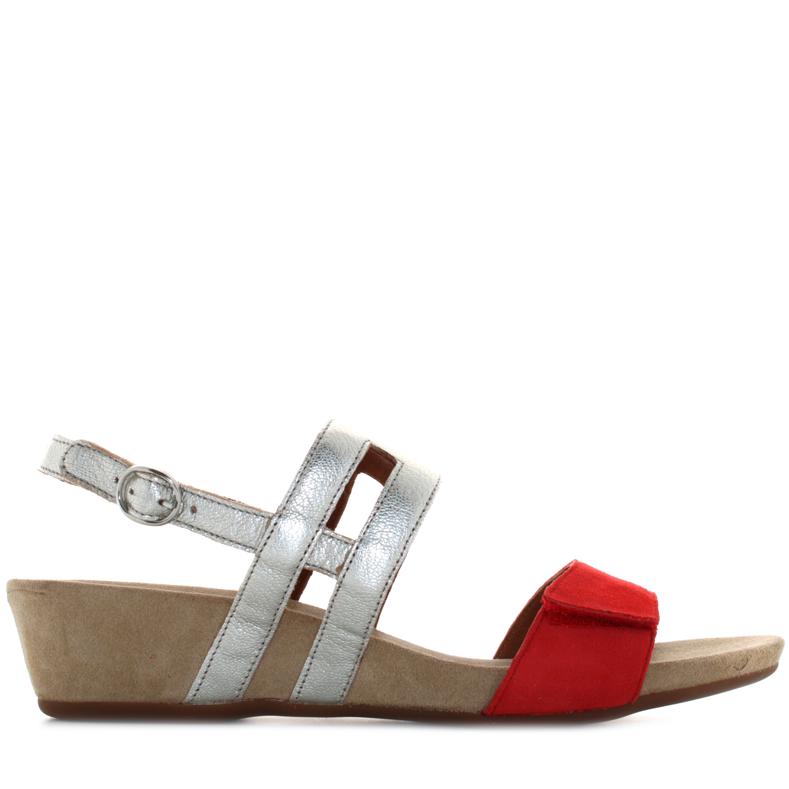 Женские босоножки Benvado P21g ERICA 28021001, КРАСНЫЙ, ПЛАТИНОВЫЙ