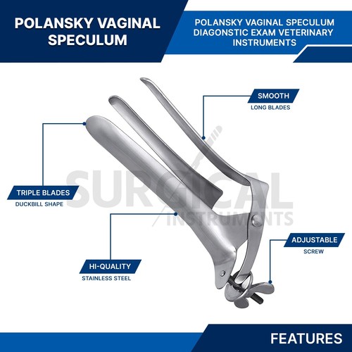 2-teiliges Polansky Veterinärspekulums Set 10,5 Zoll & 17 Zoll Ranch Pferd deutsche Qualität - Bild 3 von 7