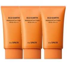 THE SAEM Eco Earth Waterproof Sun Cream SPF50 PA  , 50g 1.76oz x 3pcs Sun C