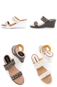 rhinestone wedges toe sandals strap platform double shoes open sexy
