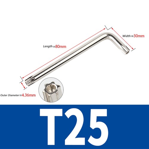 Nickel Plated Metric Allen Hex Key T10 T15 T20 T25 T30 T40 T50 - Picture 8 of 11