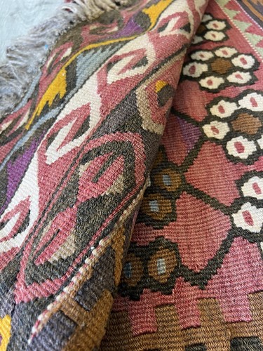 Wunderschöne Handgeknüpfte Kilim Türkische Tapis Teppich Carpet Kelim 101X169cm - Bild 16 von 16