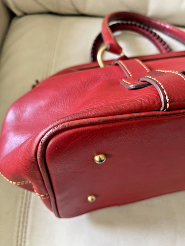 Dooney & Bourke Florentine Mitchell Umhängetasche Top Handle rot Doktortasche - Bild 16 von 17