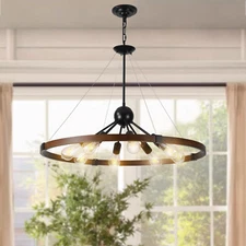 31.5'' Farmhouse LED Pendant Light Kitchen Island Black Ceiling Lamp Fixture UL
