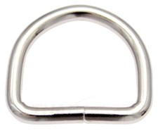 10 St. D-Ringe 25mm x18x3,4 Stahl vern. Halbrund Ring Halbrunde D Ringe D-Ring