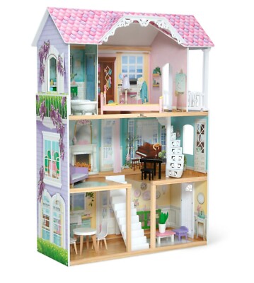 Delta Children MySize Wooden Large Story Dollhouse Rooms and