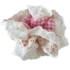 Multipurpose Pink Lace Girl Hair Ring Stage Performances Hair Decoration Supply