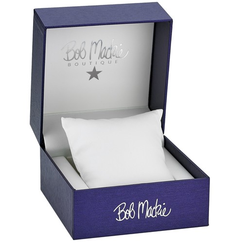 Bob Mackie Damenuhr Glitzer quadratisches Gehäuse 28 mm Kristalllünette Magnet - Bild 5 von 9