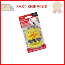 STAR BRITE Liquid Electrical Tape, Black - 4 OZ Can with Applicator Brush - Wate