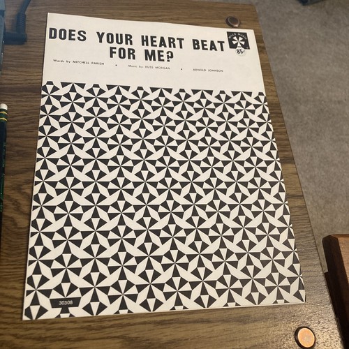 Vintage Sheet Music Does your Heart Beat for Me? Parish/Morgan/Johnson 1964 - 第 1/3 張圖片