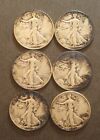 6 Walking Liberty Silver Half Dollars - $3 Face Value Lot * 90% Silver *(P4725)