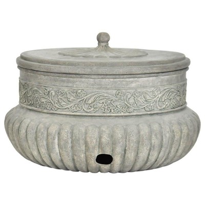 Garden Water Hose Storage Pot Container Stone Decorative Outdoor