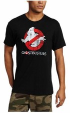 Youth Black Comedy Movie Ghostbusters Faded Ghost Logo To Go T-shirt Tee