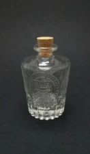 Clear Tapered European Vintage Style Glass Round Jar / Bud Vase H=4.25in 4 fl oz