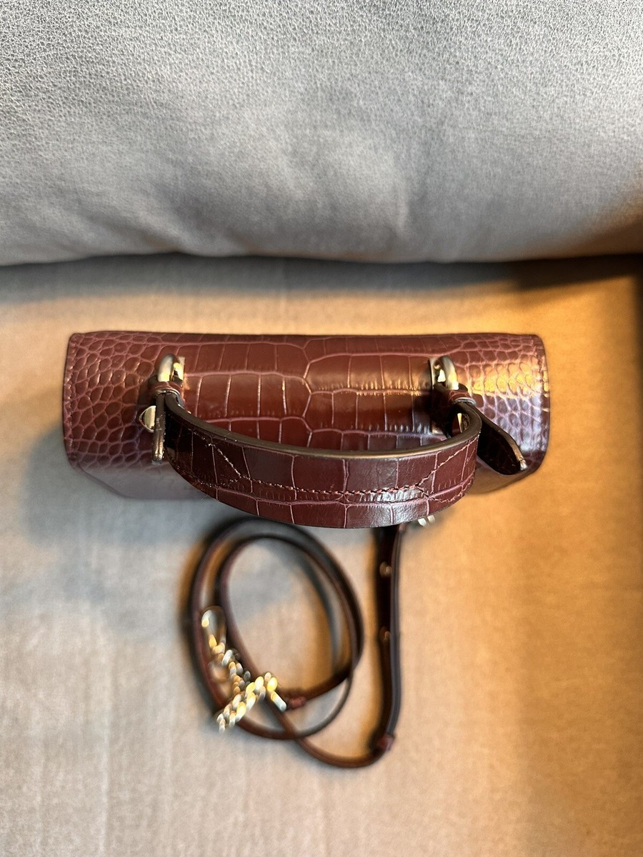 Jimmy Choo Varenne Bag Croc Embossed Leather Handbag Jimmy Choo Varenne Bag Croc Embossed Leather Handbag