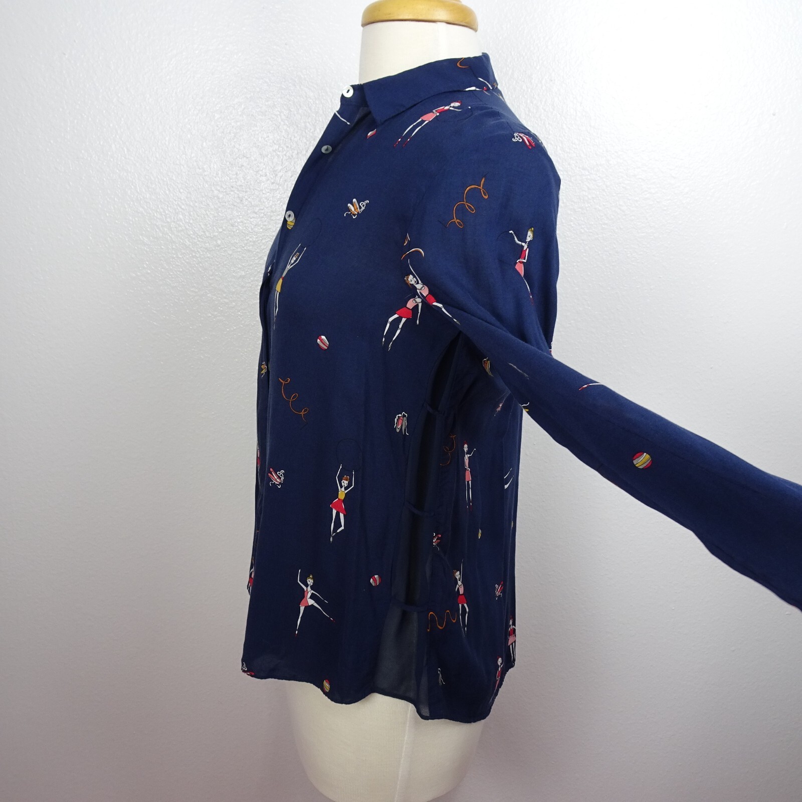 ZARA BASIC Button-Up Top Blouse Dancer Ballet Bal… - image 3